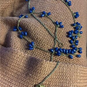 Kenneth Lane vintage  Blue lapis  Beaded Necklace